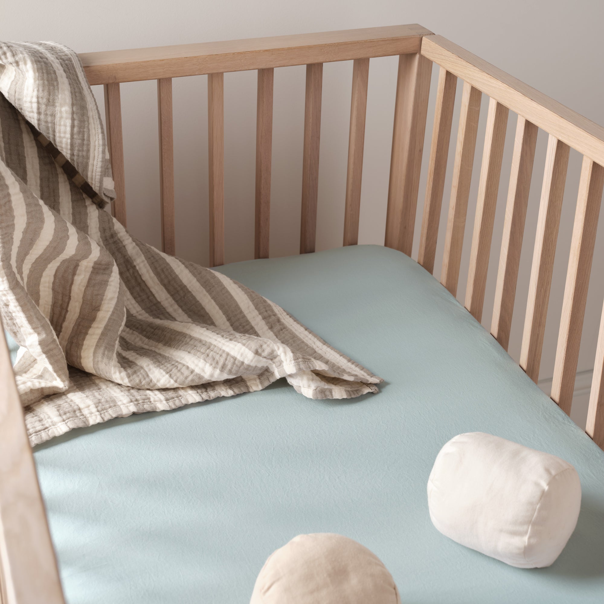Cot Bed Fitted Sheet - Sky