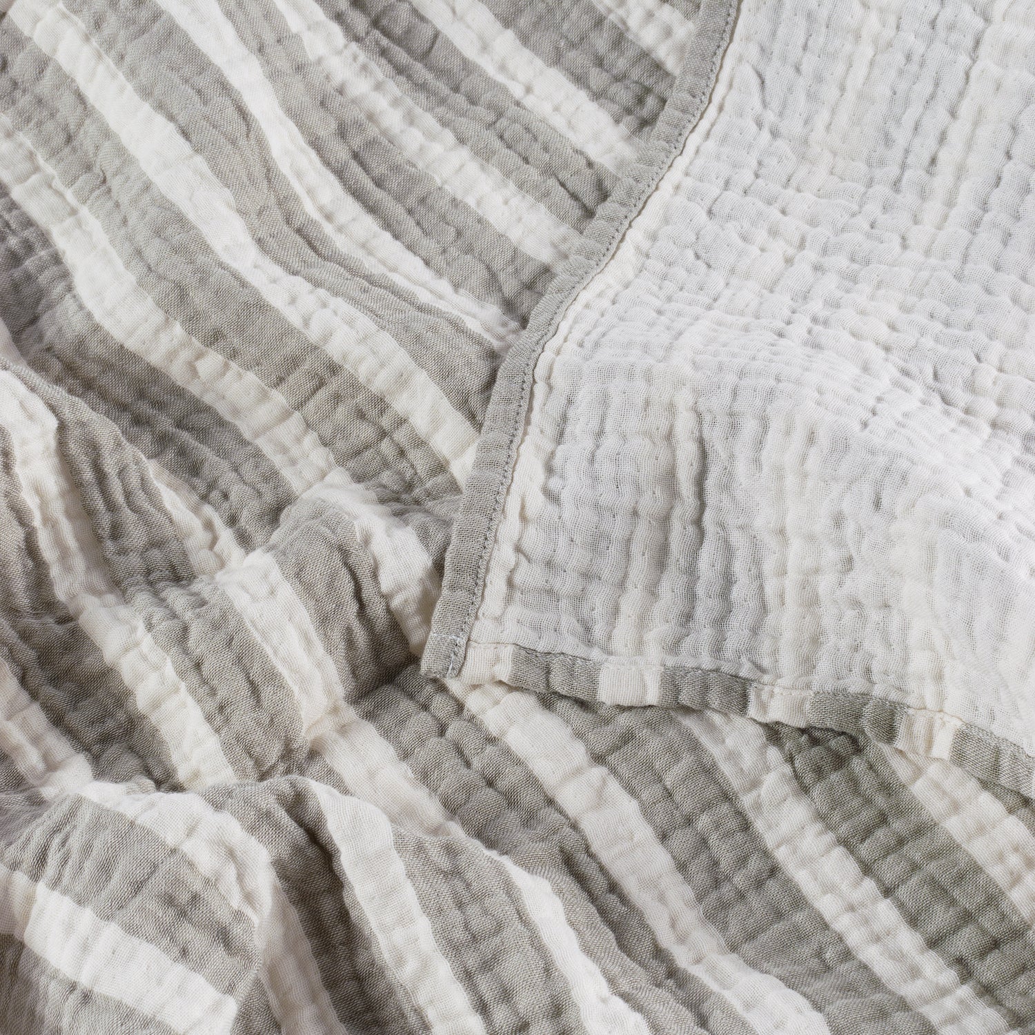 Soft Touch Cuddle Blanket - Sage Stripe