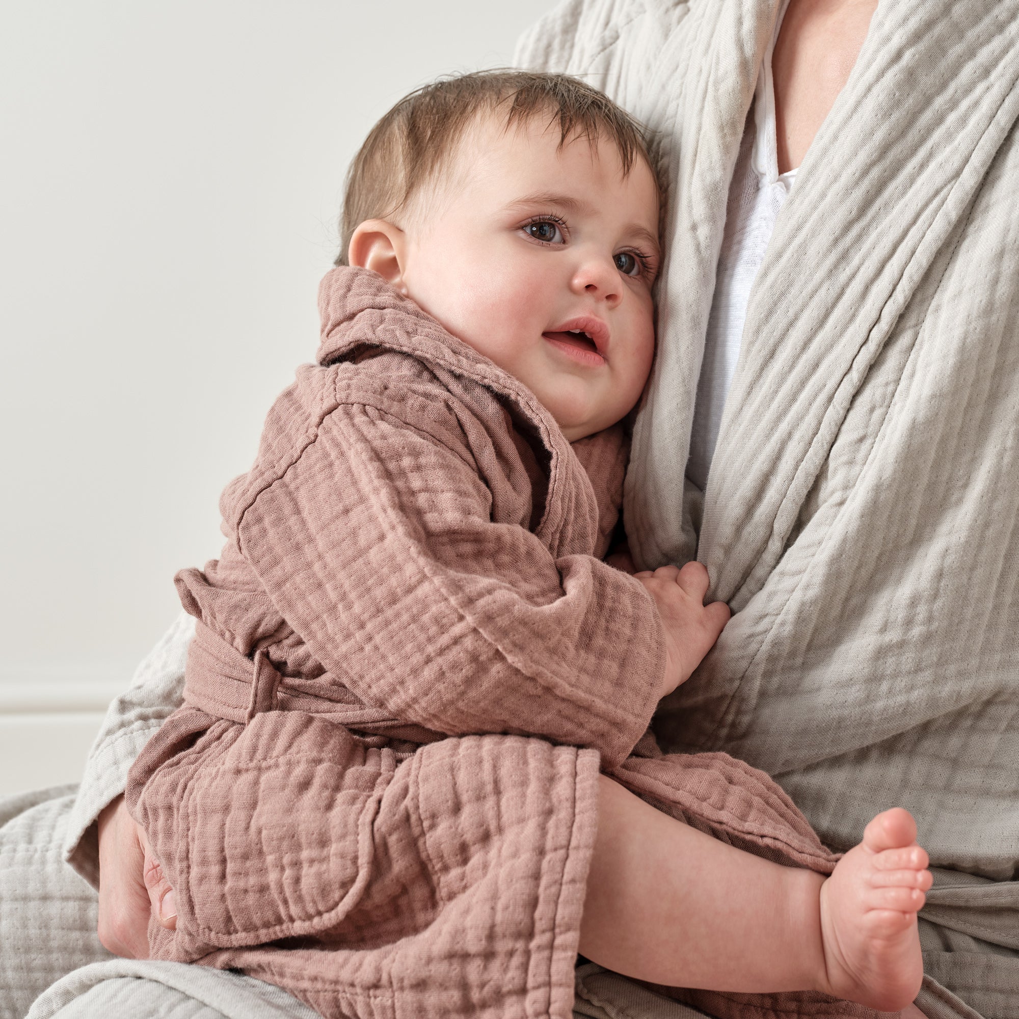 The Baby Dream Cotton Robe - Rust