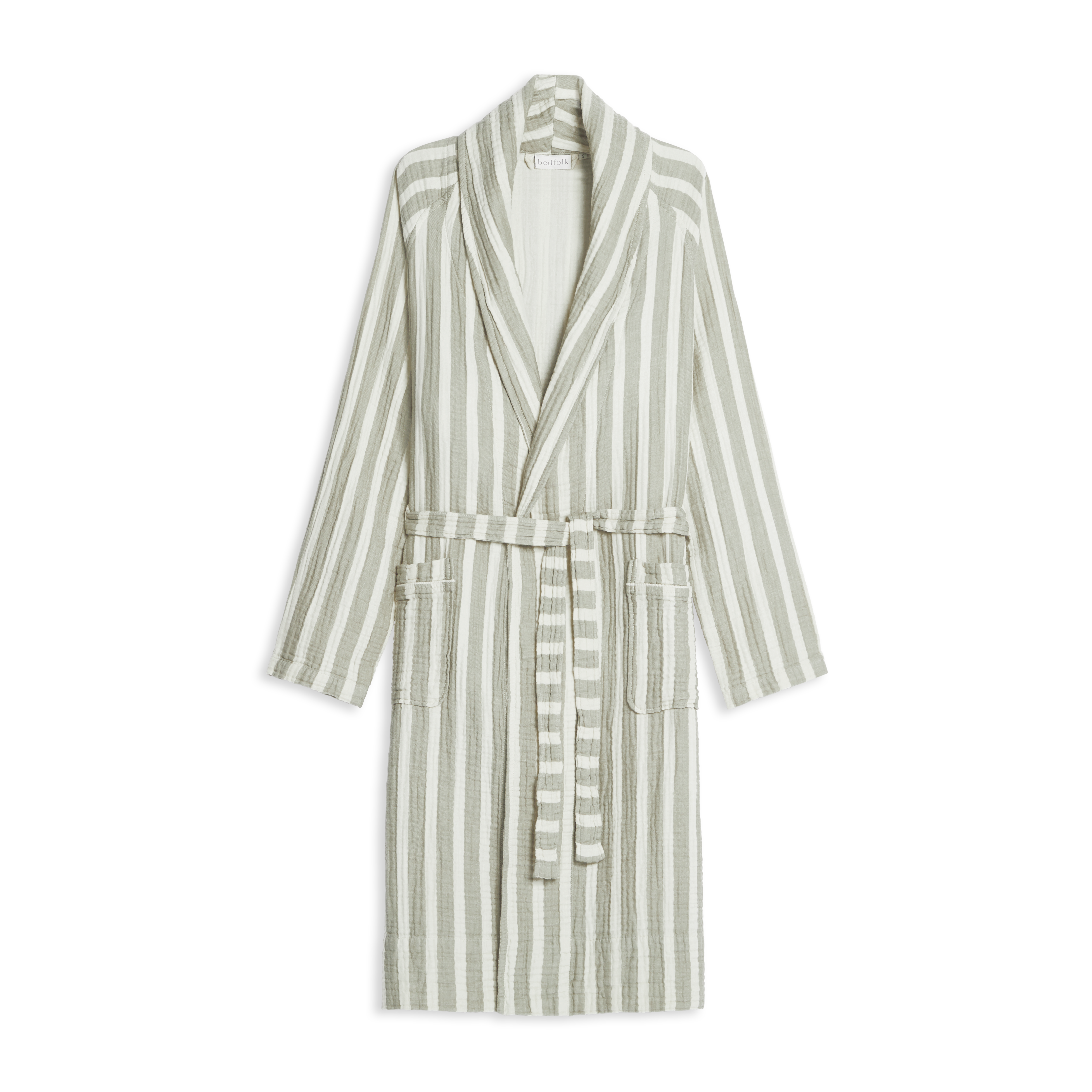 The Dream Cotton Robe - Sage Stripe