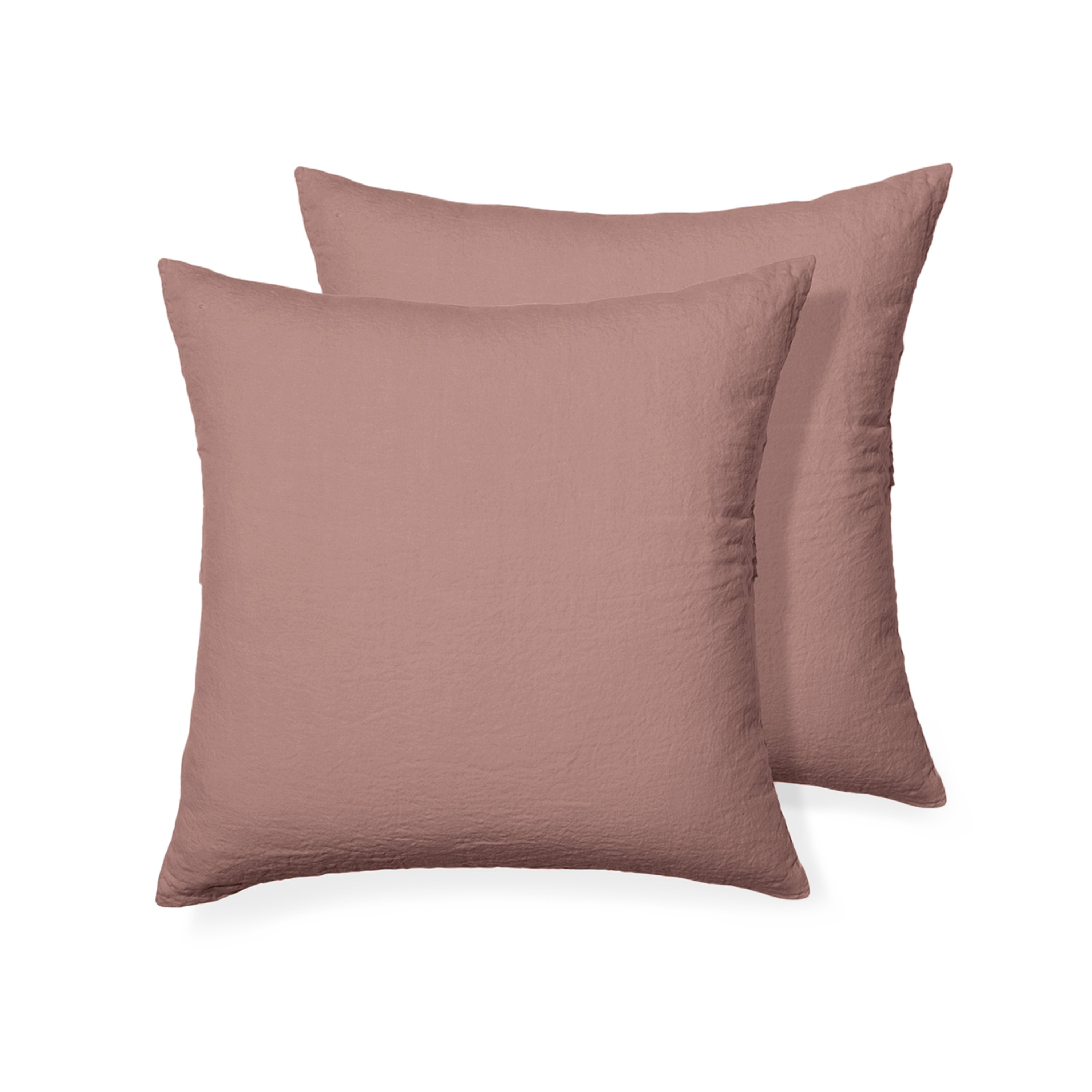 Linen Square Pillowcase Pair - Rust