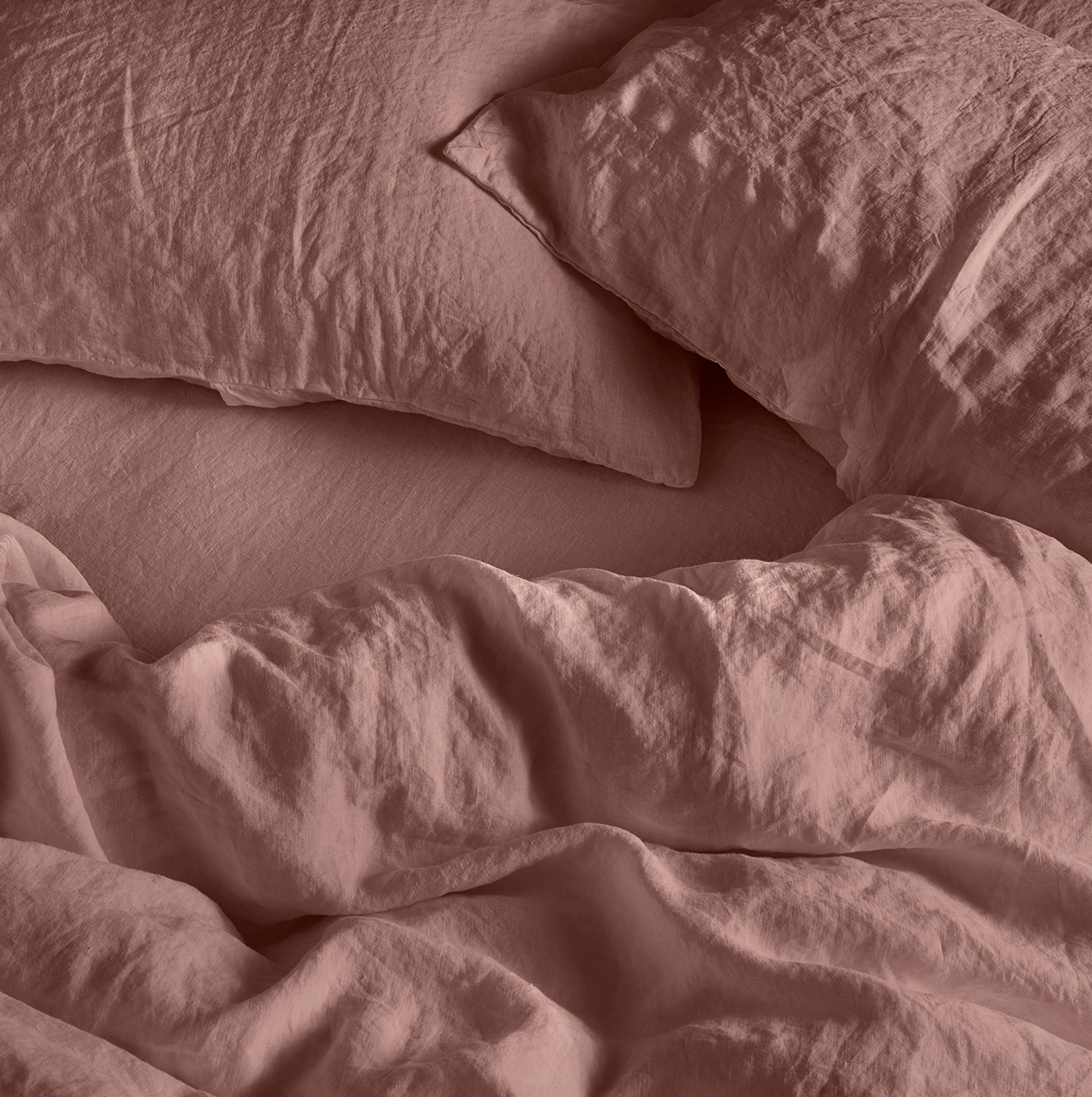 Linen Pillowcase Pair - Rust
