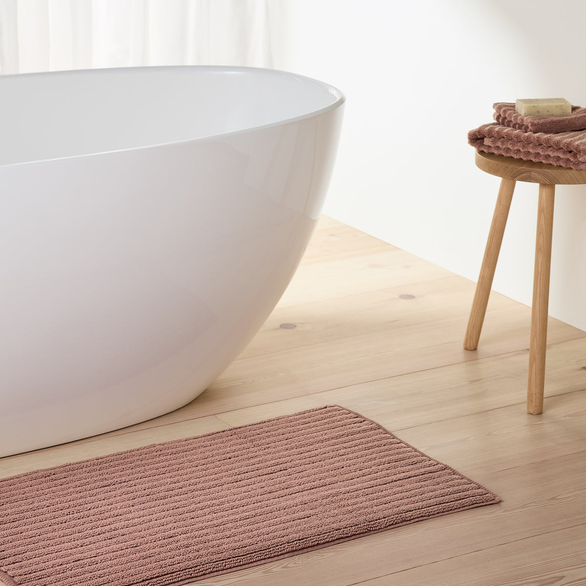 The Plush Bathmat in Rust by Bedfolk