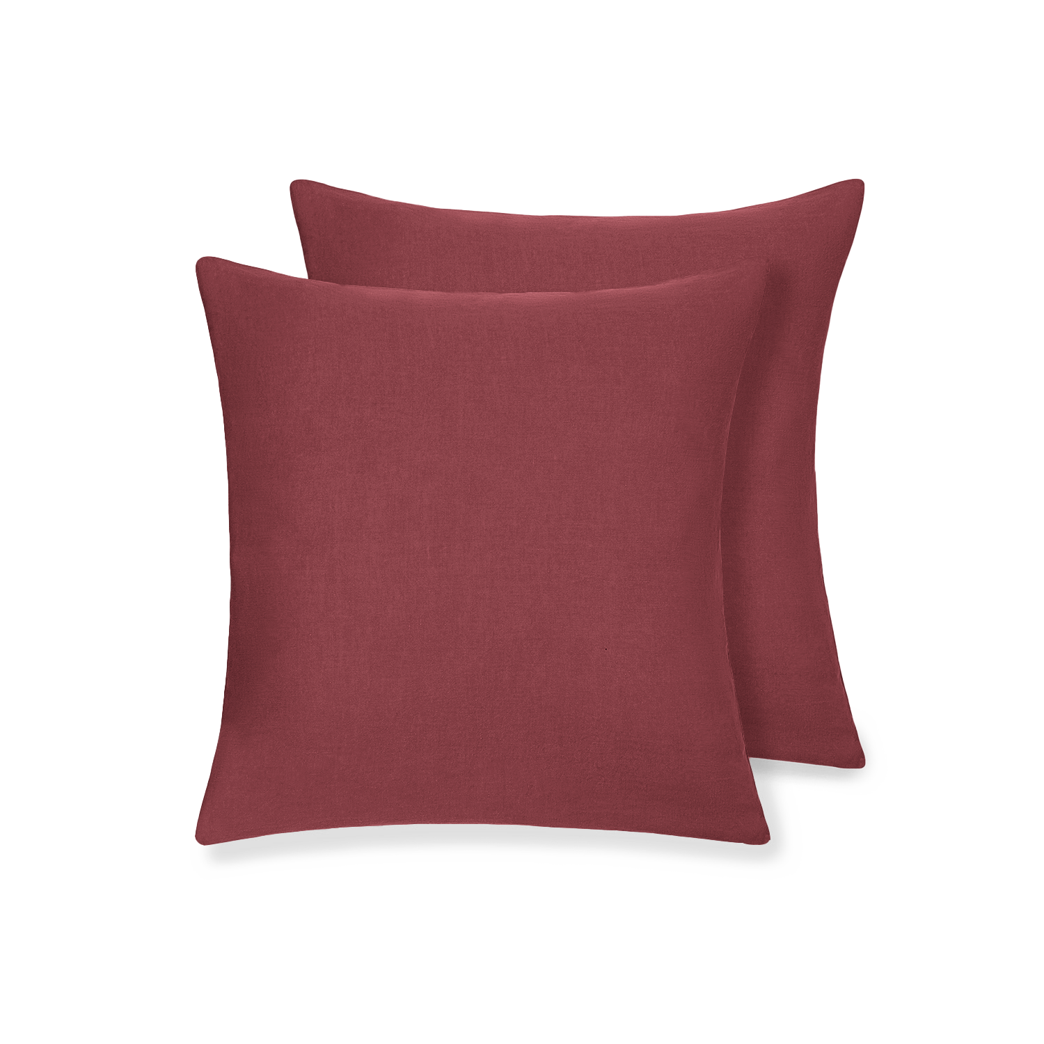 Linen Square Pillowcase Pair - Wine