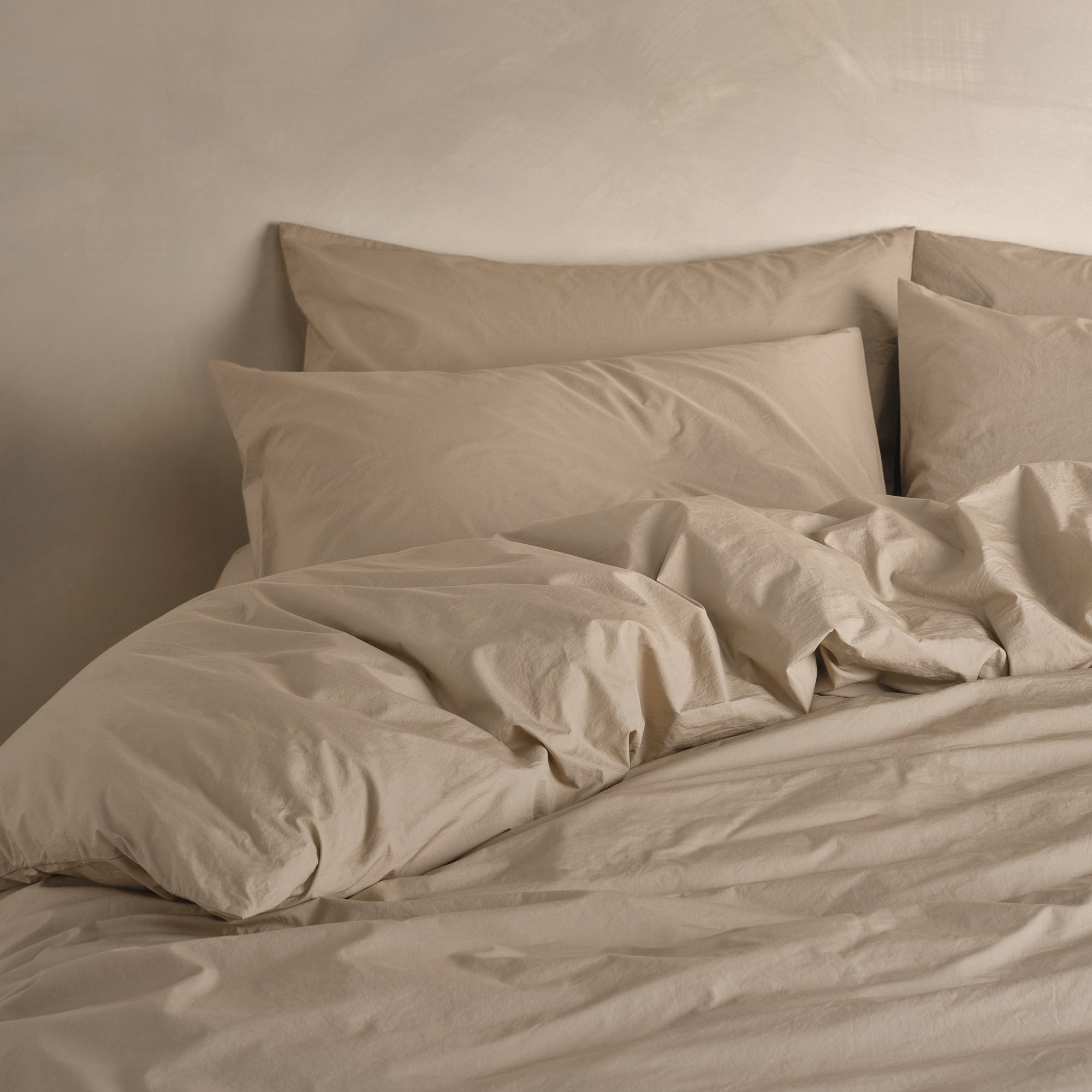 Relaxed Cotton Duvet Cover - Latte