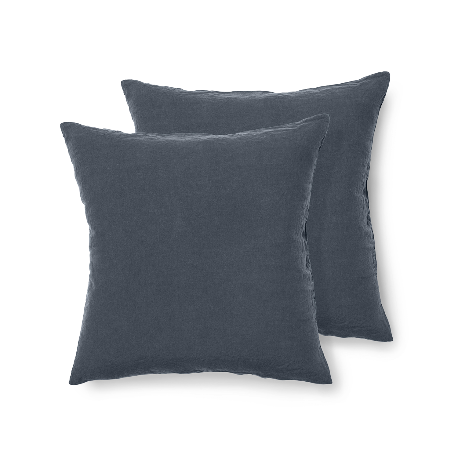Linen Square Pillowcase Pair - Ink