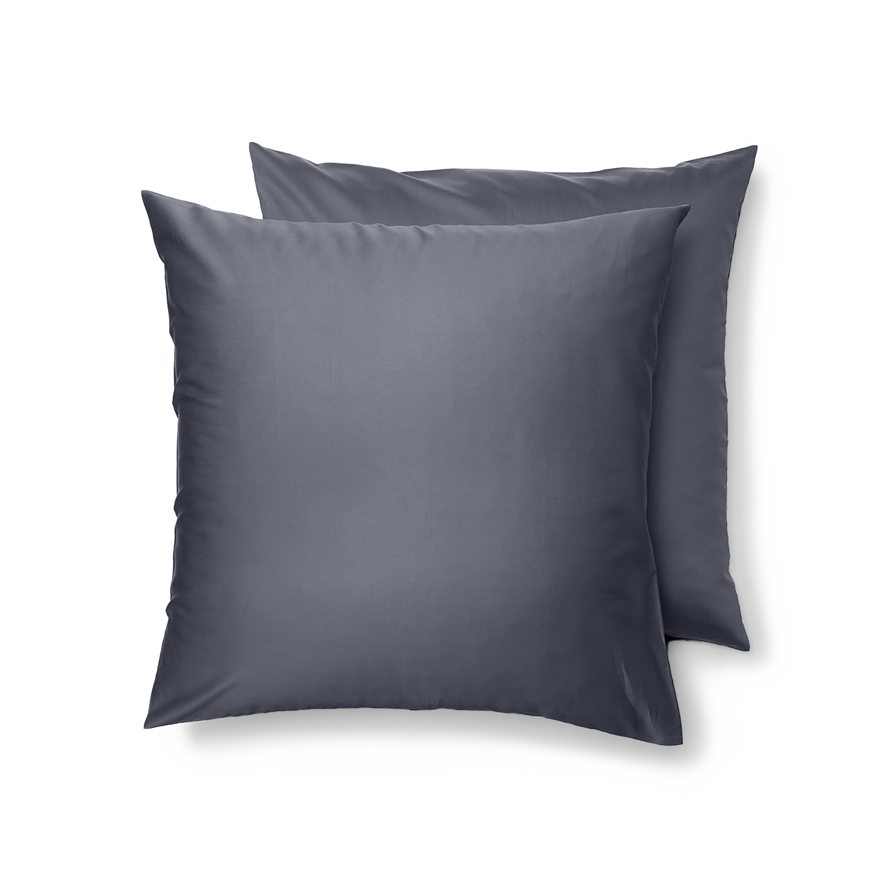Luxe Cotton Square Pillowcase Pair - Ink