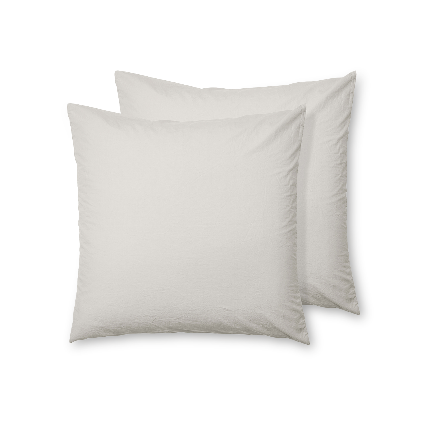 Relaxed Cotton Square Pillowcase Pair - Clay