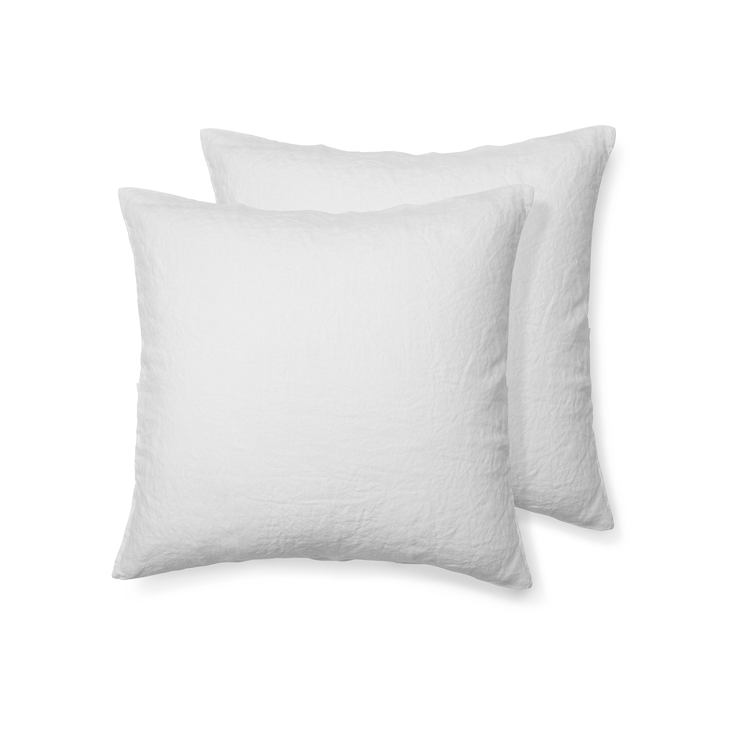 Linen Square Pillowcase Pair - Snow