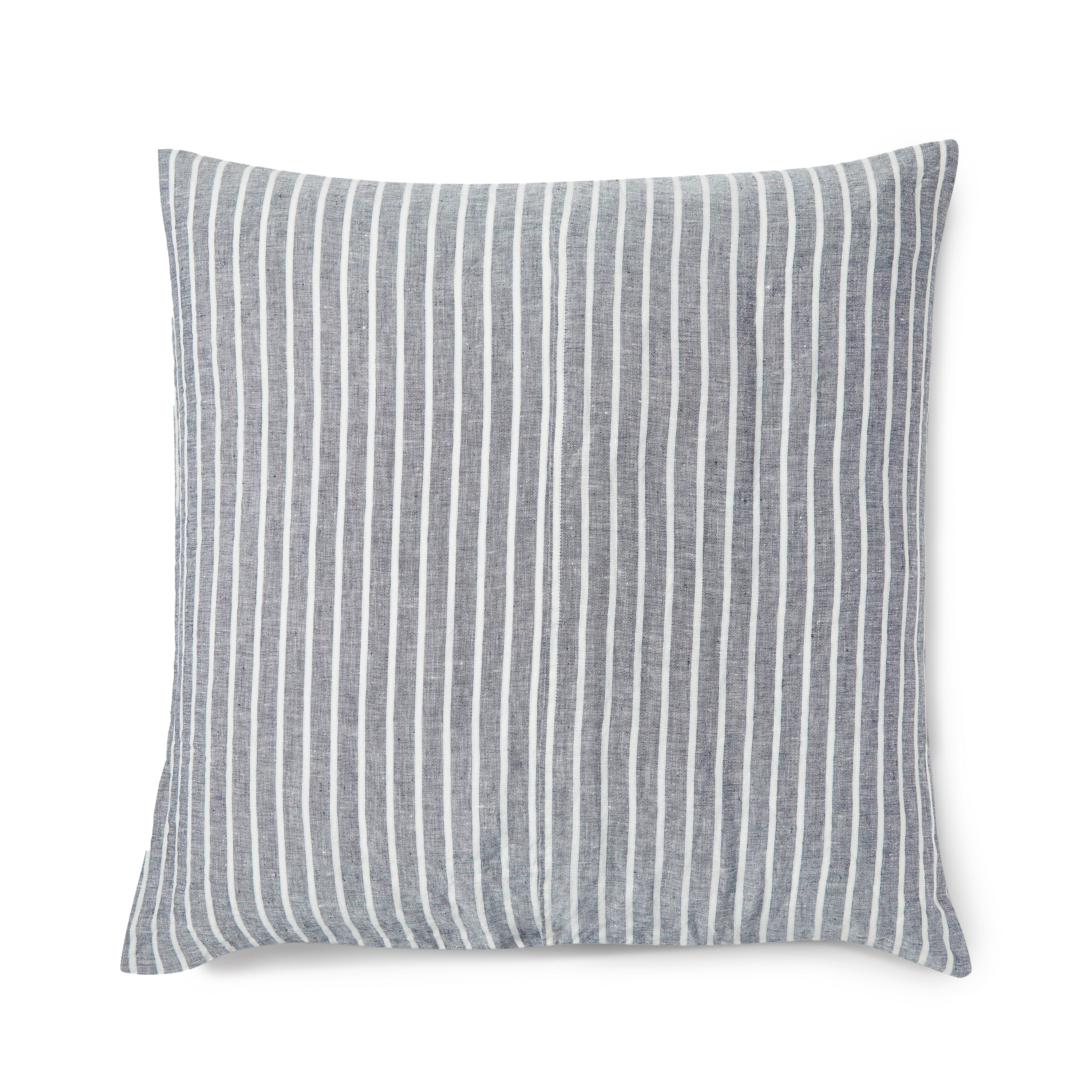 Linen Square Pillowcase Pair - Stripe